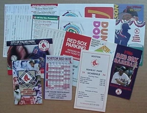 BOSTON RED SOX POCKET SCHEDULES (7) 1974-2001 (WADE BOGGS + - Picture 1 of 1