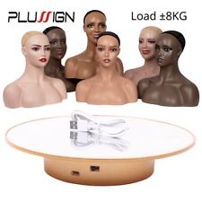 360 Degree Motorized Rotating Turntable Display Stand For Mannequin Head Wig