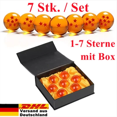 7 Dragon Ball 1-7 Sterne Bälle Kugeln Crystal Balls mit Box Sammlung Geschenk DE - Bild 1 von 4