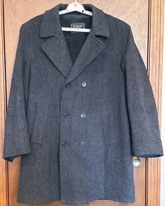 BOTANY 500 Vtg 3/4 Long Wool Coat Overcoat Mens Size 42 Reg gray - Picture 1 of 8