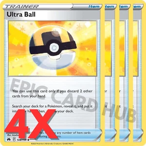 4X Ultra Ball 146/159 X4 - Crown Zenith Playset - Pokemon TCG - Picture 1 of 1