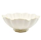 Lenox 6" Round Symphony Footed Scalloped Ivory Serving Bowl 24kt Gold Trim