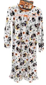 Disney Mickey Minnie Mouse Halloween Girls Size 8 Witch Pumpkins Long Nightgown - Picture 1 of 12