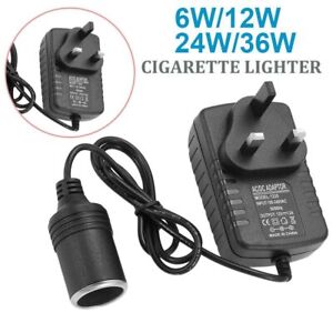 240V Mains Plug Power Adapter Converter Cigarette Lighter Socket Car Charger