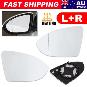 Left + Right Side Mirror Glass For VW GOLF MK7 2014-2018 Convex Heated Back Base - Picture 1 of 19