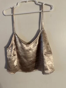 Women NWOT "The Range" champagne colored,spaghetti strap, pullover top. Size XS - Picture 1 of 2