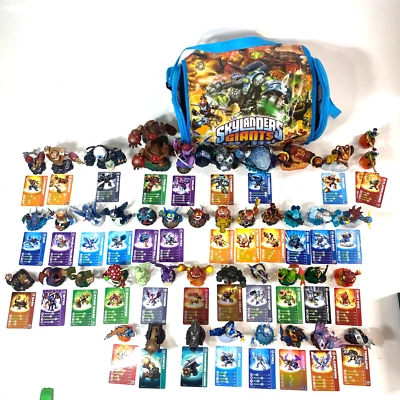 Skylanders Spyros Aventura y Gigantes Lote con Tarjetas y Estuche de Transporte 44 Figuras Foto 1 de 4
