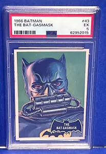 1966 Topps Batman Black Bat #43 The Bat-Gasmask PSA 5 - Bild 1 von 2
