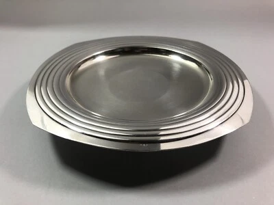 COUPE CENTRE DE TABLE Époque ART DÉCO Métal argenté BOUILLET BOURDELLE c1930 - Photo 1/4