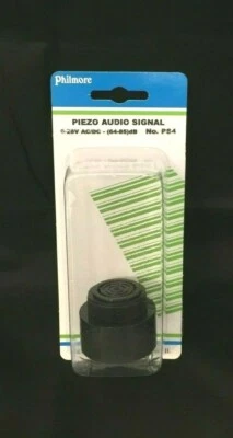 Zumbador de audio electrónico Philmore PS4 6-28VAC/DC 4-18mA 1,125" diámetro 64-80DB Inter. Foto 1 de 2