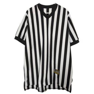 Camisa de árbitro McDavid InteraWear negra/blanca a rayas XL manga corta peso pesado Foto 1 de 4