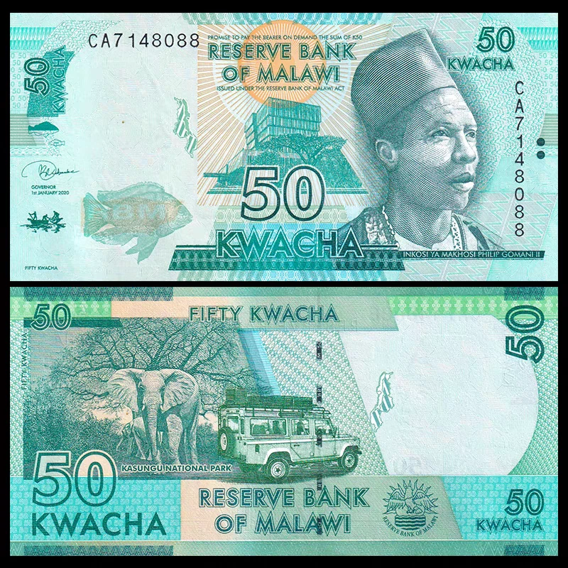 Malawi 50 Kwacha, 2015, P-64b, UNC, Banknotes, Original - Image 1 of 1