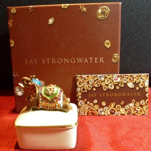 Jay Strongwater Jeweled Elephant Trinket Box - Picture 1 of 21