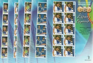 Greece 2004 Athens Olympic Greek Medallists 16 Different Sheetlets MUH Rare - Picture 1 of 3