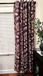 Transitional Traditional Drapes Panel Gray Gold Brown 40” X 84” Each Curtains - Picture 1 of 5