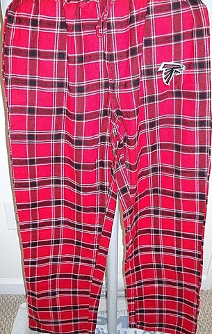 ATLANTA FALCONS UNISEX ADULT SMALL FLANNEL PLAID LOUNGE WEAR/PAJAMAS SLEEPWEAR Cover