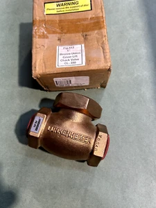 LUNKENHEIMER 413-1 BRONZE HORIZONTAL LIFT CHECK VALVE 1" NPT NEW IN BOX - Picture 1 of 5