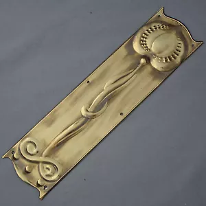 Brass Art Nouveau Finger Plate - Picture 1 of 4