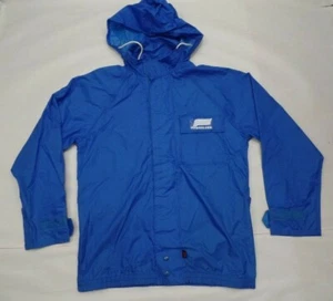 Vintage Hondaline Windbreaker Jacke mit Kapuze Gr. Small blau NYLON-PVC - Bild 1 von 11