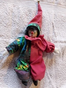 Harlekin Clown Lustiger August Figur Puppe Deko Stoff Dekoration  6 - Bild 1 von 11