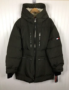 NEW Tommy Hilfiger Parka Jacket Mens Size XL Olive Green Wind Resistant Comfort - Picture 1 of 11