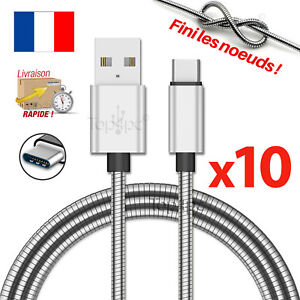 USB TYPE-C CHARGER CABLE FOR SAMSUNG GALAXY S8 S9 PLUS NOTE 8 METAL SILVER