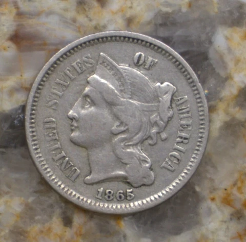 1865 Nickel Three Cent Coin Cover