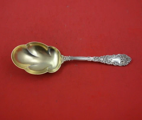 Renaissance by Dominick and Haff Sterling Silver Berry Spoon Gold Washed 7 3/4" Cover