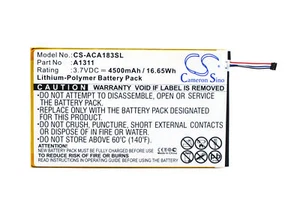 Batterie 4500mAh type A1311, KT.0010M.004 pour ACER A1-830, Iconia Tab 8 - Photo 1 sur 6