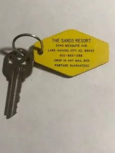 Sands Resort Hotel Motel Room Key Fob with Key Lake Havasu Arizona #45 RARE - Picture 1 of 2