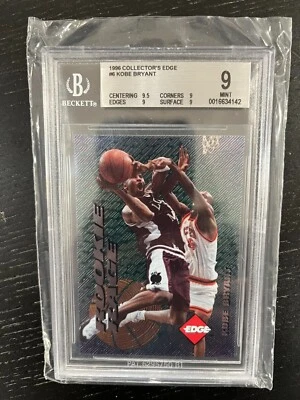 1996-97 Collectors Edge No6 Коби Брайант дебютант RC BGS 9 как новый (9,5 9 9 9) Lakers - Изображение 1 из 2