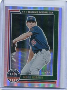 2022 Stars and Stripes Longevity Holo Gold Collegiate Team Jaxon Wiggins 94/99