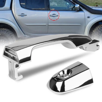 Manija de puerta exterior cromada delantera derecha derecha para Mitsubishi Triton ML MN 2006-2015 Foto 1 de 4