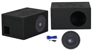 Rockville K5 W8K5S2 8" 800 Watt 2 Ohm Car Subwoofer+Vented Sub Box Enclosure - Picture 1 of 12
