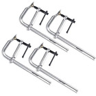 Pack of 4 F Clamps, 300Mm X 120Mm Metal Welding Clamps Depth Heavy Duty