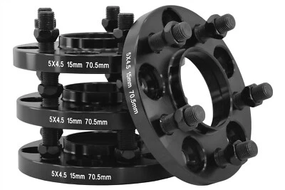 Black 15MM Hub Centric Wheel Spacers for 2015-2020 Ford Mustang - Image 1 of 4