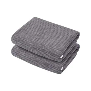 2er Pack grau schnelltrocknende super saugfähige Handtücher Sporttücher, Yoga, Reise - Bild 1 von 7