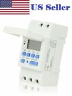 Digital LCD DIN Programmable Weekly Rail Timer AC 110V 16A Time Relay Switch US