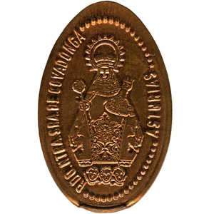 # SPAIN • ELONGATED COIN ☆ OUR LADY OF COVADONGA • ASTURIAS ☆ press penny ☆C7308 - Picture 1 of 4