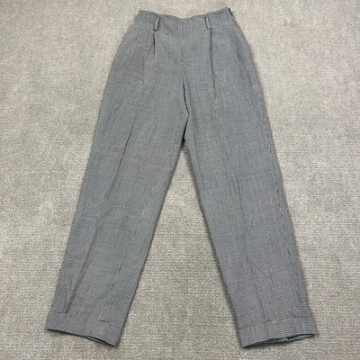 Vintage Ralph Lauren Purple Label Houndstooth Drop Loop Gabardine Pants Womens 6 - Image 1 of 4