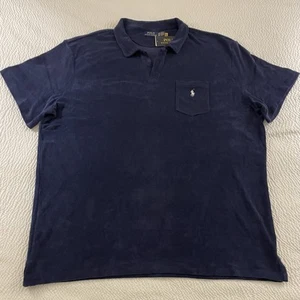 Polo Ralph Lauren Big&Tall Frottee Kurzarm Poloshirt Navy Blau Herren 3XLT Neu mit Etikett - Bild 1 von 9