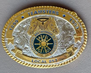 International Brotherhood Teamsters Gürtelschnalle Local 857 Brotherhood Buckle Co - Bild 1 von 21