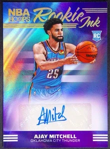 2024-25 Panini Hoops Ajay Mitchell RC Rookie Ink Auto Thunders - Foto 1 di 2