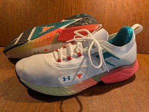 🔥 Under Armour Project Rock 5 White Coastal Teal Men After Burn Size 15 Miami🔥 - Picture 1 of 11