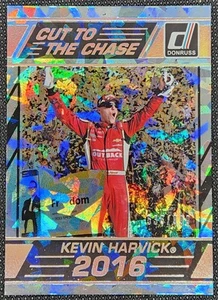 2017 Donruss Racing #CC5 Kevin Harvick Cut to the Chase Cracked Ice /999 - Picture 1 of 2