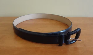 Cintura uomo vintage Furla nera in vera pelle taglia 85 (33,5"), Made in Italy - Foto 1 di 8