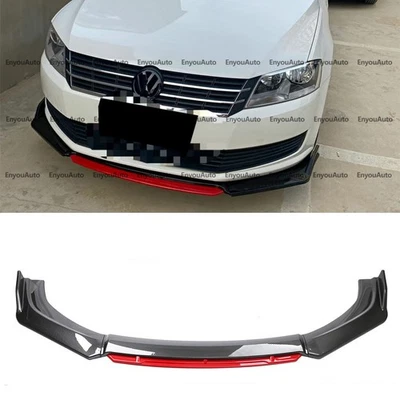 For Volkswagen Arteon Universal Front Bumper Lip Spoiler Splitter Carbon fiber - Image 1 of 4