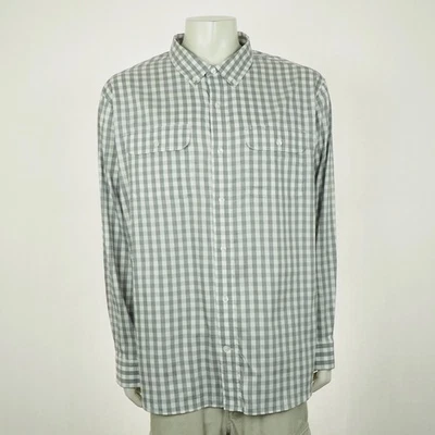 Camisa con botones Duluth Trading Co. Untucked Soft Skills para hombre 2XL XXL gris tecnología Foto 1 de 3