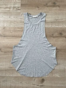 Joah Brown Tank Top High Neck Drop Sleeve Cut Out Grau M/L Rarität Style! - Bild 1 von 7