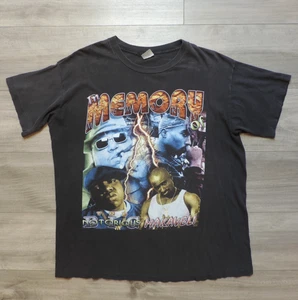Tupac Biggie Vintage 1990s Please Stop Violence Memorial Rap Tee T-Shirt XL/2XL - Picture 1 of 13